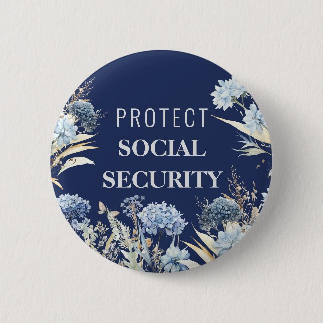 Elegant Protect Social Security Anti Trump Knapp (Framsida)