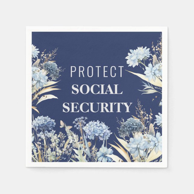 Elegant Protect Social Security Anti Trump Pappersservett (Framsidan)