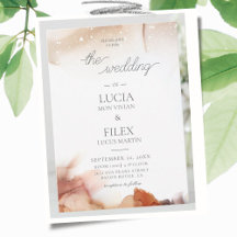 Elegant Prov Orange Vattenfärg Bläck Bröllop