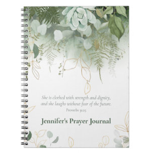 Elegant Proverbs 31:25 Personlig Prayer Journal Anteckningsbok