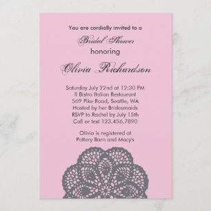 Elegant prydnadinbjudningskort för möhippan inbjudningar