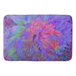 Elegant Psychedelic Decorative Dahlia Flower Badrumsmatta