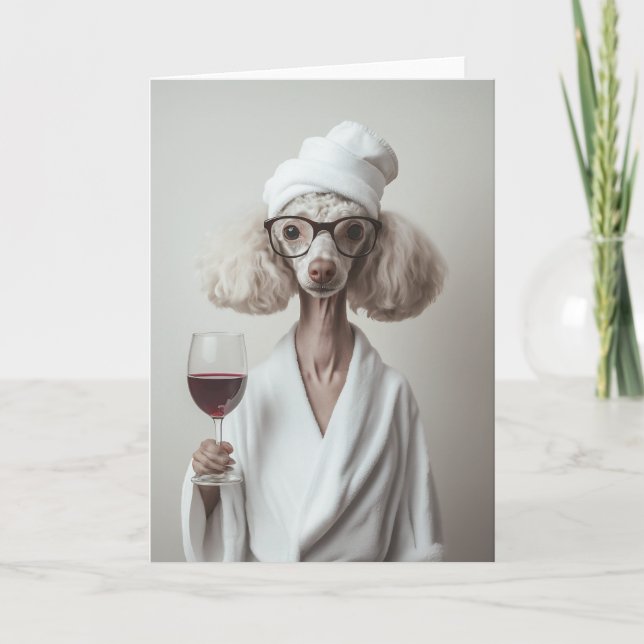 Elegant Pudel Spa Moment Inbjudan (Framsida)