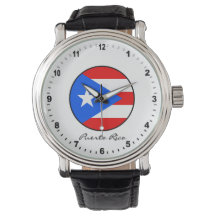 Elegant Puerto Rico Watch & Puerto Rican Flagga