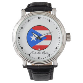 Elegant Puerto Rico Watch & Puerto Rican Flagga Armbandsur