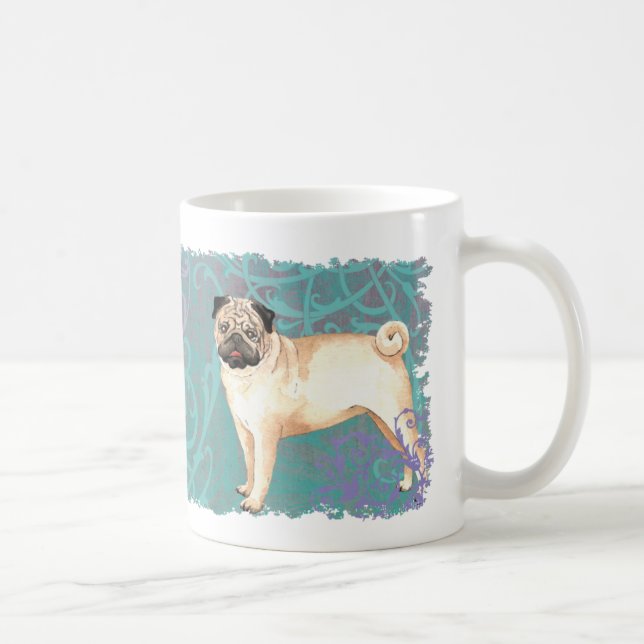Elegant Pug Kaffemugg (Höger)