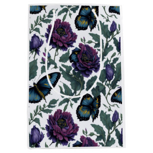 Elegant Pum lila magenta blommigt Butterflulies