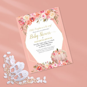 Elegant Pumpa Babyflicka Bebis Shower Rose Guld Meddelande Vykort