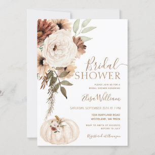 Elegant pumpa boho bröllopsdusch-inbjudan inbjudningar