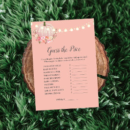 Elegant Pumpa Gissa Priset Baby Shower Spel Inbjudningar