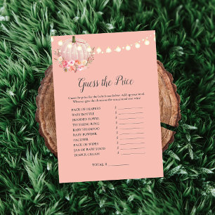 Elegant Pumpa Gissa Priset Baby Shower Spel Inbjudningar