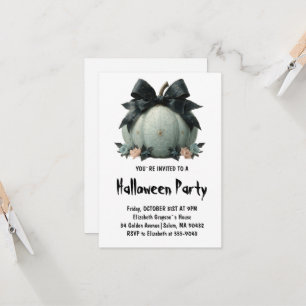 Elegant pumpa Halloweenfest-design Inbjudningar