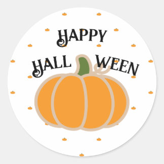 ELEGANT PUMPA-MÖNSTER GLAD HALLOWEEN DEKAL RUNT KLISTERMÄRKE