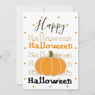 ELEGANT PUMPA-MÖNSTER GLAD HALLOWEEN INBJUDAN