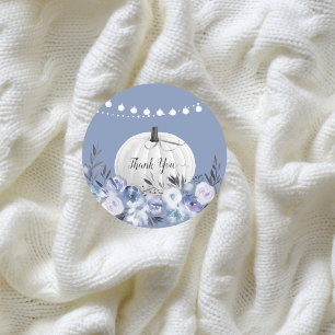 Elegant Pumpa Tack Dusty Blue Runt Klistermärke