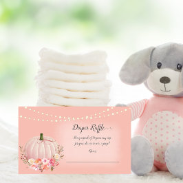 Elegant Pumpkin Baby Diaper Raffle Ro Guld Tilläggskort