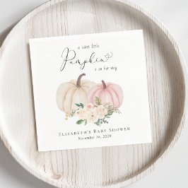 Elegant Pumpkin Blommigt Flicka Shower Pappersservett