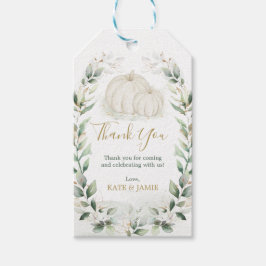 Elegant Pumpkin Fall Greenery Guld Wandeans Favori Presentetikett