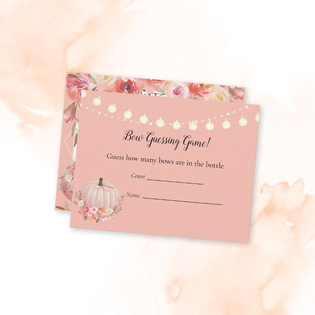 Elegant Pumpkin Guessing Game Baby Shower Game Inbjudningar (Skapare uppladdad)