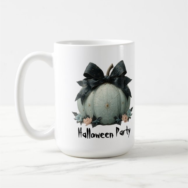 Elegant Pumpkin Halloween fest Design Kaffemugg (Vänster)