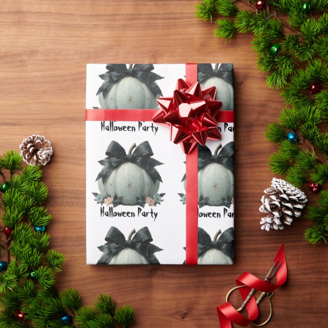Elegant Pumpkin Halloween fest Design Presentpapper (Julgåva)
