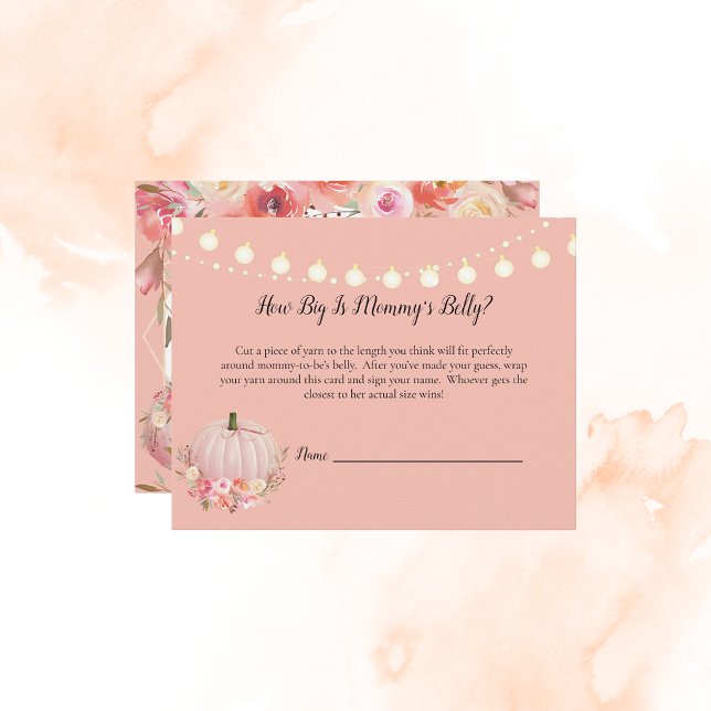 Elegant Pumpkin Mamma Belly Storlek Baby Shower Ga Inbjudningar (Skapare uppladdad)