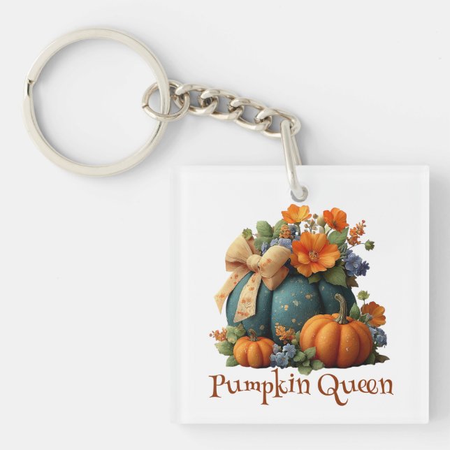Elegant Pumpkin Queen Blommigt Halloween Art (Framsidan)
