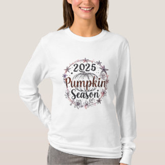 Elegant Pumpkin Season 2025 - Höstfallsdesign T Shirt