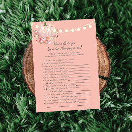 Elegant Pumpkin som känner till Mamma Baby Shower- Inbjudningar