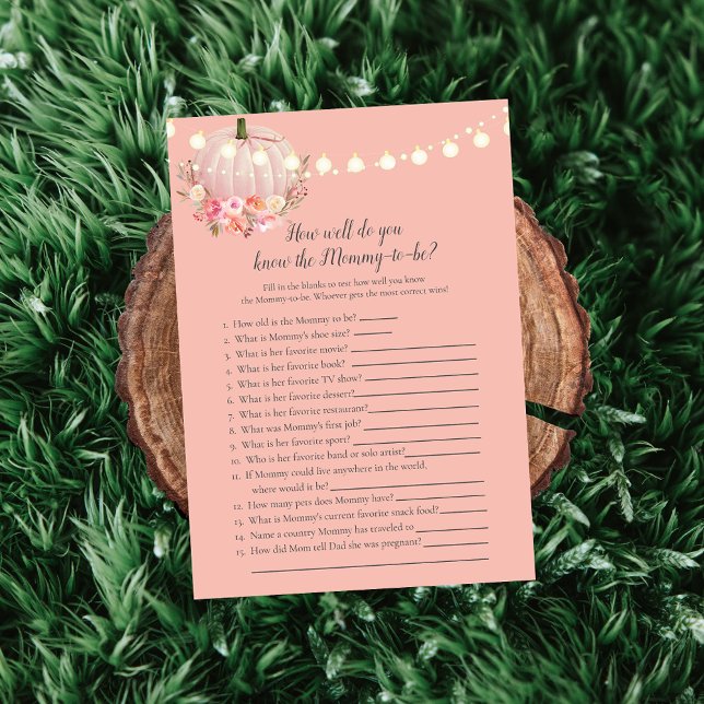 Elegant Pumpkin som känner till Mamma Baby Shower- Inbjudningar (Skapare uppladdad)