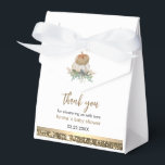 Elegant Pumpkin White och Guld Tack Presentaskar<br><div class="desc">Elegant Pumpkin White and Guld Tack Favor Box.</div>