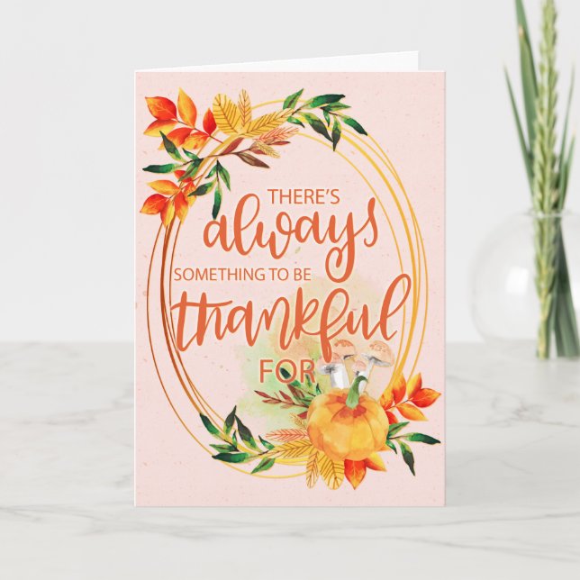 Elegant Pumpkins - alltid något att vara tacksam f Kort (Framsida)