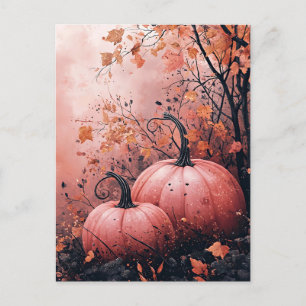 Elegant Pumpkins Halloween Greeting Card Vykort
