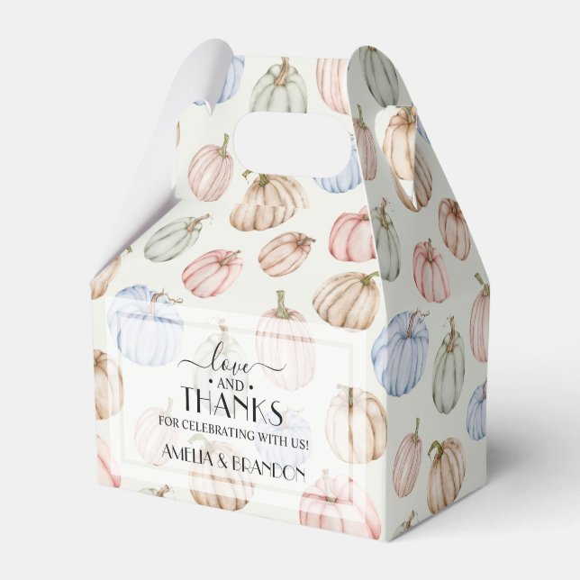 Elegant Pumpkins Neutralt Baby Shower Presentaskar (Framsidan Sidan)