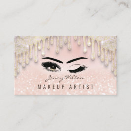 Elegant: Pungrande glitterdroppar lash makeup Visitkort
