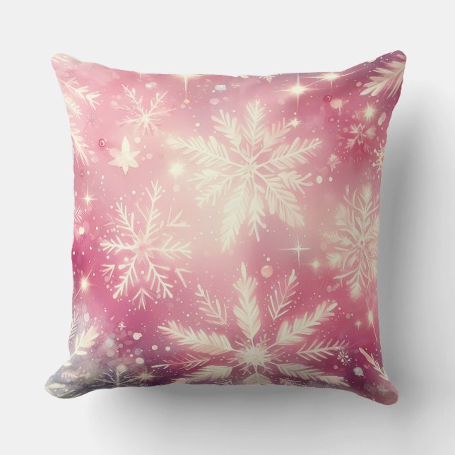 Elegant Purple Christmas Throw Pillow  Kudde (Framsida)