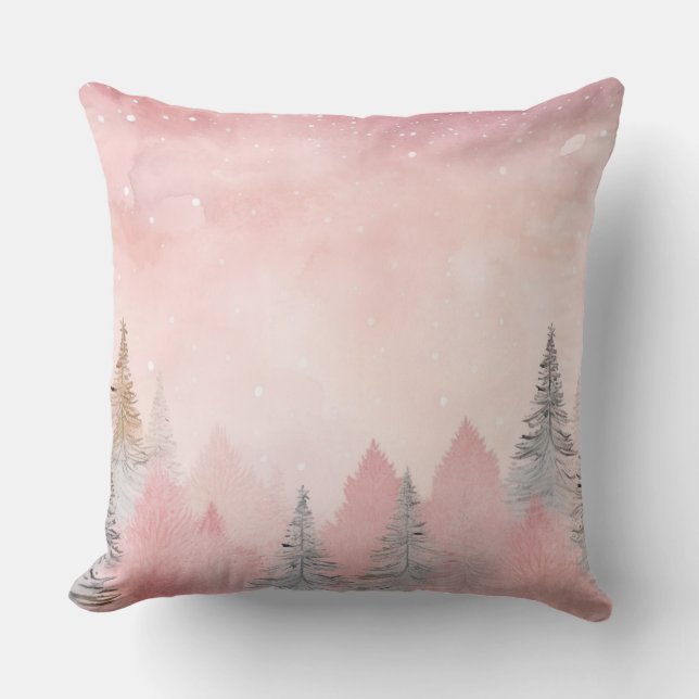 Elegant Purple Christmas Throw Pillow  Kudde (Framsida)