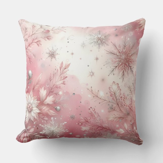 Elegant Purple Christmas Throw Pillow  Kudde (Framsida)