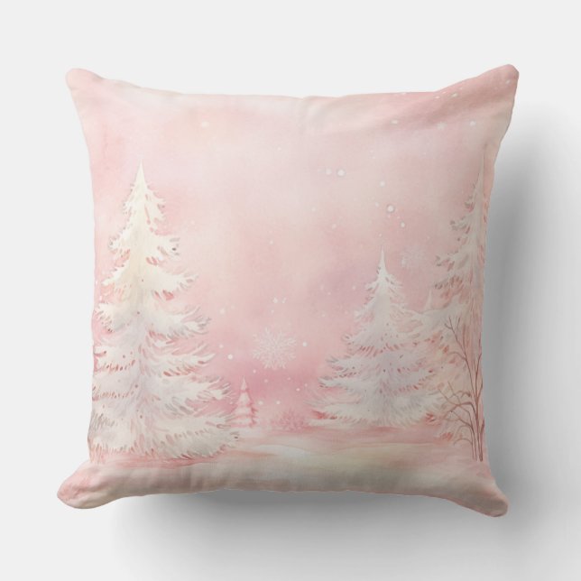 Elegant Purple Christmas Throw Pillow  Kudde (Framsida)