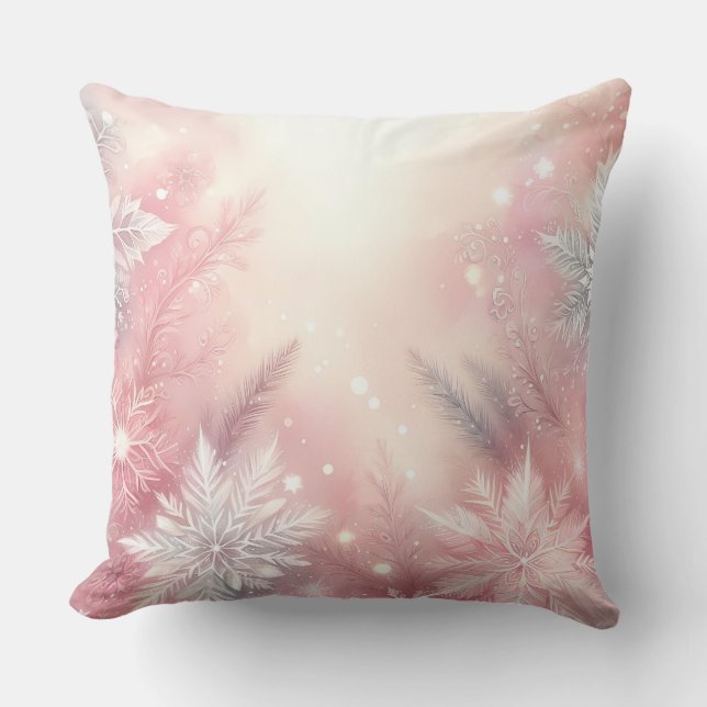 Elegant Purple Christmas Throw Pillow  Kudde (Framsida)
