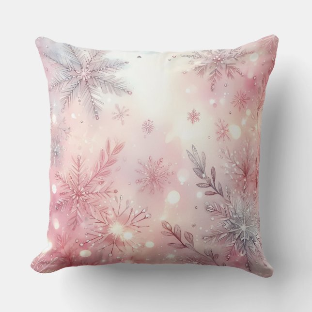 Elegant Purple Christmas Throw Pillow  Kudde (Framsida)