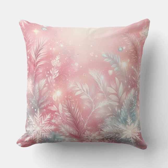 Elegant Purple Christmas Throw Pillow  Kudde (Framsida)