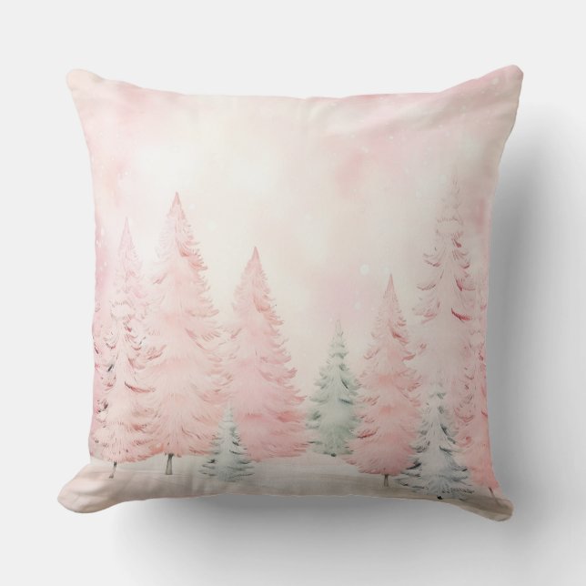 Elegant Purple Christmas Throw Pillow  Kudde (Framsida)