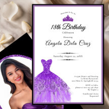 Elegant purple dress 18th birthday debut