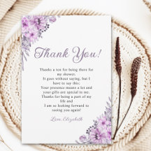 Elegant Purple Floral Bridal Shower 