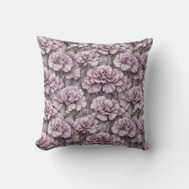 Elegant Purple Flower Pillow Kudde