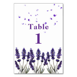 Elegant Purple Lavender Floral Wedding  Bordsnummer
