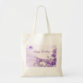 Elegant Purple Orchid Birthday  Tygkasse
