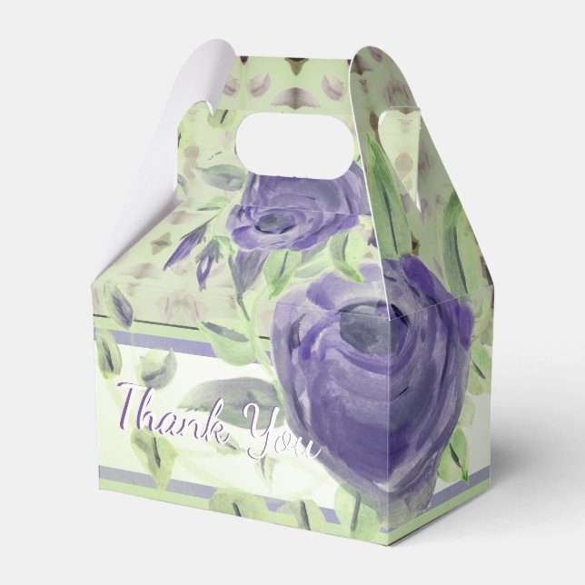 Elegant Purple Rose Pattern Presentaskar (Framsidan Sidan)