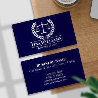 Elegant Purple Scales of Justice Attorney Visitkort